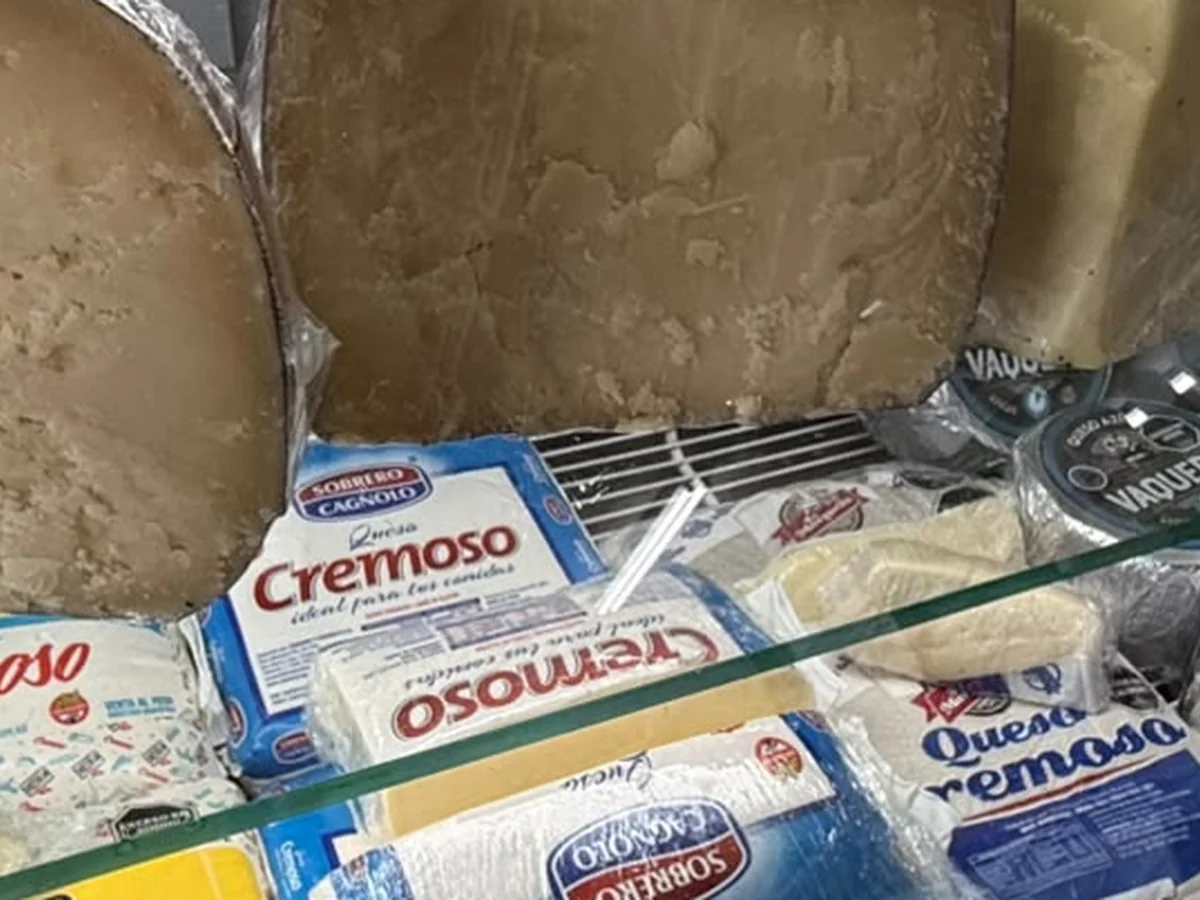 Detalle de quesos cremosos para mostrador